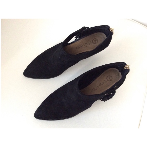 Bella Vita Eli Suede Black Leather Boots Heels - Picture 12 of 12